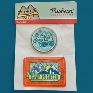 Pusheen Box Summer 2020 Camp 2 Embroidery Patch Set BRAND NEW Original Packaging